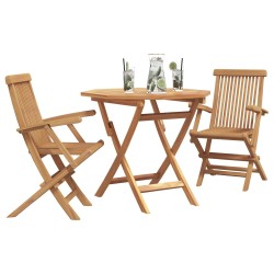 Ensemble de salle à manger pour jardin 3 pcs Marron 542646542646