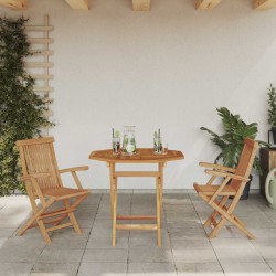 Ensemble de salle à manger pour jardin 3 pcs Marron 542646542646