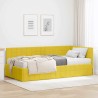 Cadre de lit d'angle avec matelas 2 pcs Jaune Velours 542651542651