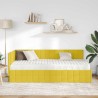 Cadre de lit d'angle avec matelas 2 pcs Jaune Velours 542651542651