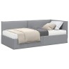 Cadre de lit d'angle avec matelas 2 pcs Gris clair Velours 542652542652
