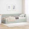 Cadre de lit d'angle avec matelas 2 pcs Gris clair Velours 542654542654