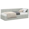 Cadre de lit d'angle avec matelas 2 pcs Gris clair Velours 542654542654