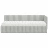 Cadre de lit d'angle avec matelas 2 pcs Gris clair Velours 542654542654