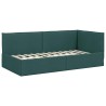 Cadre de lit d'angle avec matelas 2 pcs Vert Velours 542659542659
