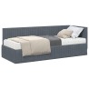 Cadre de lit d'angle avec matelas 2 pcs Gris Velours 542663542663