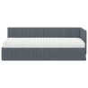Cadre de lit d'angle avec matelas 2 pcs Gris Velours 542663542663