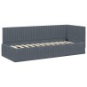 Cadre de lit d'angle avec matelas 2 pcs Gris Velours 542663542663