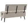 Banc de rangement avec dossier 110 cm Crème Tissu 542664542664