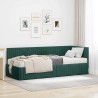 Cadre de lit d'angle avec matelas 2 pcs Vert Velours 542665542665