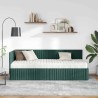Cadre de lit d'angle avec matelas 2 pcs Vert Velours 542665542665