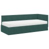 Cadre de lit d'angle avec matelas 2 pcs Vert Velours 542665542665