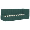 Cadre de lit d'angle avec matelas 2 pcs Vert Velours 542665542665