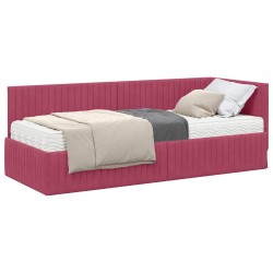 Cadre de lit d'angle avec matelas 2 pcs Vert Velours 542666542666