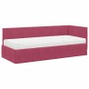 Cadre de lit d'angle avec matelas 2 pcs Vert Velours 542666542666