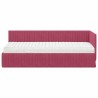 Cadre de lit d'angle avec matelas 2 pcs Vert Velours 542666542666
