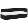 Cadre de lit d'angle avec matelas 2 pcs Noir Velours 542667542667