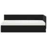 Cadre de lit d'angle avec matelas 2 pcs Noir Velours 542667542667