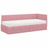 Cadre de lit d'angle avec matelas 2 pcs Gris Velours 542668542668