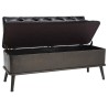 Banc de rangement avec dossier 110 cm Noir Similicuir 542669542669