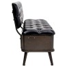 Banc de rangement avec dossier 110 cm Noir Similicuir 542669542669