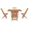 Ensemble de salle à manger pour jardin Marron Teck massif 542672542672