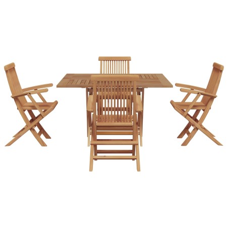 Ensemble de salle à manger pour jardin Marron Teck massif 542673542673