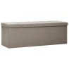 Banc de rangement pliable Taupe Faux lin 542674542674