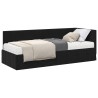 Cadre de lit d'angle avec matelas 2 pcs Noir Velours 542675542675
