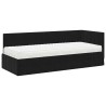 Cadre de lit d'angle avec matelas 2 pcs Noir Velours 542675542675