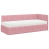 Cadre de lit d'angle avec matelas 2 pcs Gris Velours 542676542676