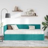 Cadre de lit d'angle avec matelas 2 pcs Turquoise Velours 542687542687