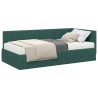 Cadre de lit d'angle avec matelas 2 pcs Vert Velours 542691542691