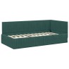 Cadre de lit d'angle avec matelas 2 pcs Vert Velours 542691542691