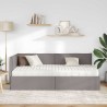 Cadre de lit d'angle avec matelas 2 pcs Taupe Velours 542694542694
