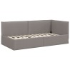 Cadre de lit d'angle avec matelas 2 pcs Taupe Velours 542694542694