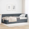 Cadre de lit d'angle avec matelas 2 pcs Gris Velours 542704542704