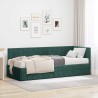 Cadre de lit d'angle avec matelas 2 pcs Vert Velours 542706542706
