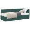 Cadre de lit d'angle avec matelas 2 pcs Vert Velours 542706542706
