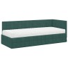 Cadre de lit d'angle avec matelas 2 pcs Vert Velours 542706542706