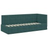 Cadre de lit d'angle avec matelas 2 pcs Vert Velours 542706542706