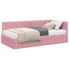 Cadre de lit d'angle avec matelas 2 pcs Gris Velours 542708542708