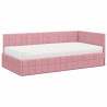 Cadre de lit d'angle avec matelas 2 pcs Gris Velours 542708542708