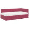Cadre de lit d'angle avec matelas 2 pcs Vert Velours 542709542709