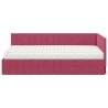 Cadre de lit d'angle avec matelas 2 pcs Vert Velours 542709542709