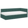 Cadre de lit d'angle avec matelas 2 pcs Vert Velours 542711542711