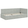 Cadre de lit d'angle avec matelas 2 pcs Gris clair Velours 542714542714