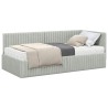 Cadre de lit d'angle avec matelas 2 pcs Gris clair Velours 542716542716