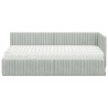 Cadre de lit d'angle avec matelas 2 pcs Gris clair Velours 542716542716