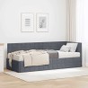 Cadre de lit d'angle avec matelas 2 pcs Gris Velours 542719542719